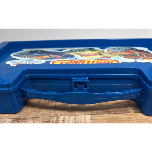 Vintage 1976 Matchbox 18 Car Carry Case Blue Plastic Storage Container With Comp - Picture 4 of 5